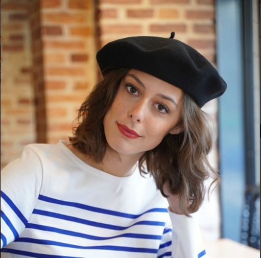 French Style Beret- Black