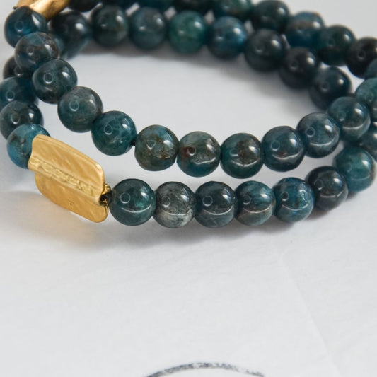 Apatite Beads Elastic Bracelet-BONBON